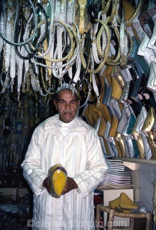 africa;african;africans;ethnic;male;man;men;people;person;persons;portrait;tradition;traditional;costume;costumes;traditions-costume;traditional-costumes;culture;cultural;cultures;north-africa;indigenous;native;adorn;adornment;islam;islamic;muslim;moroccan;shop;shops;stall;stalls;african;slipper;slippers;belt;belts