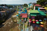Malang;Java;Indonesia;Asia;South-East-Asia;Southeast-Asia;Kampung-Warna-Warni;Jodipan;The-Colourful-Village;colourful-village;colourful-village;village;colourful;colorful;colours;umbrella;umbrellas;rainbow-village;rainbow;Brantas-River;East-Java