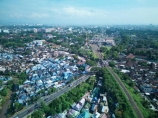 Indonesia;aerial;aerial-photo;aerial-photograph;aerial-photographs;aerial-photography;aerial-photos;aerial-view;aerial-views;aerials;drone-aerial;drone;Malang;Java;East-Java;Indonesia;Kampung-Biru-Arema;Biru-Arema;Colourful-Village;The-Colourful-Village;Colorful-Village;The-Colorful-Village;Jodipan;Kampung-Jodipan;Village-of-Color;Kampung-Tridi;Tridi;Railway-Station;rail-station;rail-stations;railroad;railroads;railway;railway-stations;railways;train-station;train-stations;transport;transportation;infrastructure;railway-line-railway-tracks;The-Blue-Village:-Blue-Village;tourism;travel;Asia;South-East-Asia;Southeast-Asia