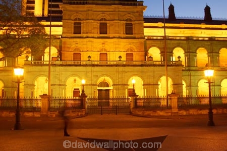 architecture;australasia;Australia;australian;Brisbane;building;buildings;dark;dusk;floodlighting;floodlit;grand;heritage;Historic;Historic-Parliament-House,-Bris;historical;illuminate;illuminated;night;night-time;old;Parliament-House;Queensland;twilight