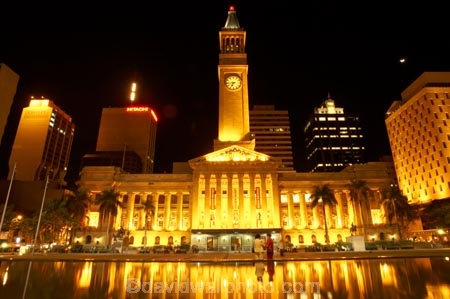 architecture;art-galleries;art-gallery;australasia;Australia;australian;Brisbane;building;buildings;c.b.d.;cbd;central-business-district;City-Hall;clock;clock-tower;clocks;colonial;column;columns;facade;facades;floodlighting;floodlit;historic;historical;illuminate;illuminated;Italian-renaissance;King-George-Square;museum;museums;night;night-time;pond;ponds;pool;pools;Queensland;reflect;reflection;reflections;reflects;tower;towers;town-hall;town-halls