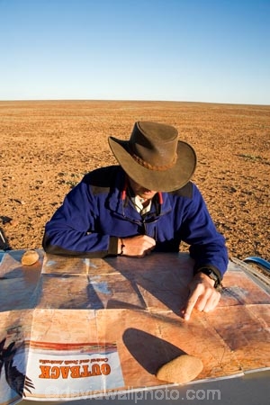 akubra;akubras;arid;Australasia;Australia;Australian;Australian-Desert;Australian-Deserts;Australian-Outback;back-country;backcountry;backwoods;chart;compass;country;countryside;desert;Deserts;direction;directions;dry;exploration;explore;geographic;geography;in-the-middle-of-nowhere;journey;lost;man;map;map-reading;maps;navigate;navigation;Outback;people;person;reading-map;red-centre;remote;remoteness;road-trip;road-trips;route;rural;S.A.;SA;South-Australia;Strezlecki-Track;Strezleki-Track;Strzelecki-Track;travel;traveling;travelling;wilderness