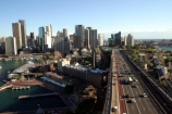 Bradfield;Highway;Approach;Sydney;Harbour;Bridge;Australia;highways;road;roads;traffic;commute;busy;congestion;transport;bridges;harbor;harbours;harbors;rocks;the-rocks;cove;circular-;quay;cbd;city;offices;office;skyscraper;skyscrapers;business