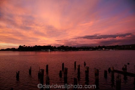 Australasian;Australia;Australian;dock;docks;dusk;evening;Island-of-Tasmania;jetties;jetty;Macquarie-Harbor;Macquarie-Harbour;nightfall;orange;pier;piers;piles;pink;post;posts;quay;quays;sky;State-of-Tasmania;Strahan;Strahan-Harbor;Strahan-Harbour;sunset;sunsets;Tas;Tasmania;The-West;twilight;waterside;West-Tasmania;Western-Tasmania;wharf;wharfes;wharves