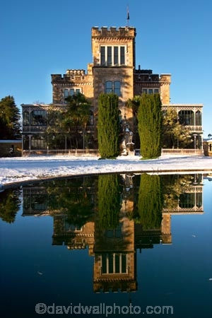 architecture;building;buildings;castle;castles;cold;Dunedin;fountain;fountains;freezing;grand;historic;historical;history;Larnach-Castle;larnachs-castle;larnachs-castle;manor;New-Zealand;old;otago-peninslar;Otago-Peninsula;pond;ponds;reflection;reflections;season;seasonal;seasons;snow;snowy;South-Island;white;winter