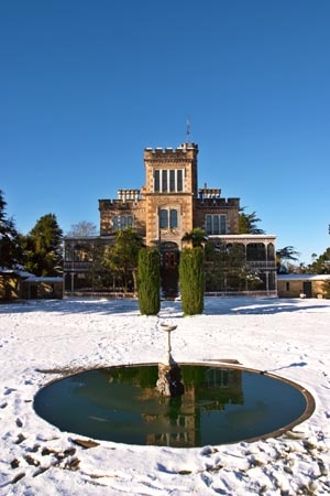 building;buildings;castle;castles;cold;Dunedin;fountain;fountains;freezing;historic;historical;history;Larnach-Castle;larnachs-castle;larnachs-castle;manor;New-Zealand;old;otago-peninslar;Otago-Peninsula;pond;ponds;season;seasonal;seasons;snow;snowy;South-Island;white;winter