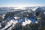 aerial;aerials;building;buildings;castle;castles;cold;Dunedin;fountain;fountains;freezing;harbor-cone;harbour-cone;historic;historical;history;Larnach-Castle;larnachs-castle;larnachs-castle;manor;New-Zealand;old;otago-harbor;otago-harbour;otago-peninslar;Otago-Peninsula;pond;ponds;sea;season;seasonal;seasons;snow;snowy;South-Island;white;winter