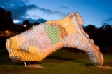 dusk;evening;gumboot;Gumboot-Statue;gumboots;icon;iconic;icons;N.I.;N.Z.;New-Zealand;NI;night;night-time;North-Island;NZ;public-artwork;public-artworks;Rangitikei;rural;rural-town;rural-towns;rural-township;Taihape;wellington-boots;wellingtons