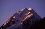 snow;southern-alps;alpenglow;colour;color;colours;colors;orange;sunset;dusk;main-divide;peak;highest