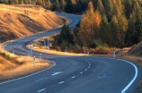 road;roads;highway;highways;curve;curving;trees;mount-cook;mount-aoraki;journey