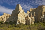 bluff;bluffs;Clay-Cliffs;cliff;cliffs;cloud;clouds;erode;eroded;erosion;grooved;N.Z.;New-Zealand;North-Otago;NZ;Omarama;Otago;S.I.;SI;sky;South-Island;steep;Waitaki-District;weather;weathered;weathering