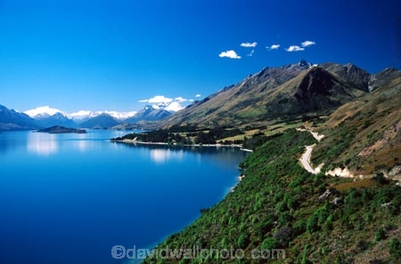 water;reflection;reflecting;winding-road;windy-road;clear;clean;transparent;paradise;beautiful;lakes;lake;outdoors;outdoor;outside;pristine;summer;holiday;holidays;vacation;vacations;glenorchy;queenstown;south-island;new-zealand;mountain;mountains;road;roads;wakatipu