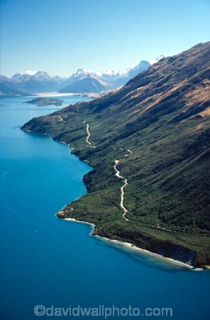 water;reflection;reflecting;winding-road;windy-road;clear;clean;transparent;paradise;beautiful;lakes;lake;outdoors;outdoor;outside;pristine;summer;holiday;holidays;vacation;vacations;glenorchy;queenstown;south-island;new-zealand;mountain;mountains;road;roads;wakatipu;aerial;aerials;bushline;bush_line;bush-line;snow-line;snowline;snow_line