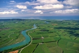 winding;rural;farmland;pasture;pastures;fields;field;agriculture;fertile;paddocks;paddock;farmland;pastureland;arable;meadows;colour;color;colours;colors;green;greens;aerials;rivers;bend;bends
