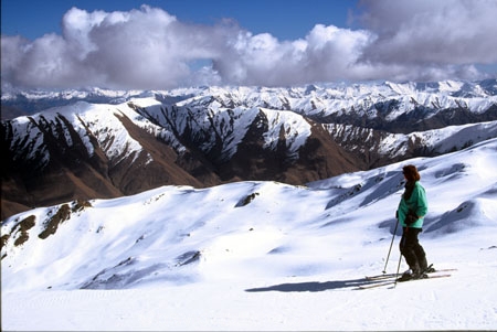 mountain;mountains;ski-field;skier;skiers;skifield;skiing;snow;view