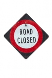 closed;road;warning;sign;cutout;cut;out