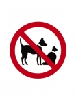 No;Warning;sign;red;black;pets;cat;cats;dog;dogs;cutout;cut;out
