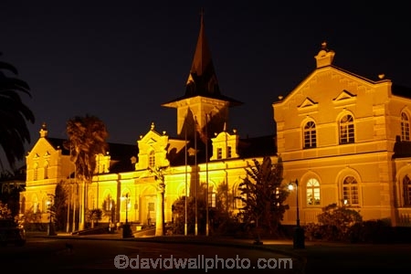 1902;Africa;architectural;architecture;Bahnhof;building;buildings;dusk;evening;floodlighting;floodlights;floodlit;heritage;historic;historic-building;historic-buildings;historical;historical-building;historical-buildings;history;Namibia;night;night_time;nightfall;old;rail-station;rail-stations;railway-station;railway-stations;Southern-Africa;Swakopmund;Swakopmund-Hotel;Swakopmund-Hotel-and-Entertainment-Centre;Swakopmund-Railway-Station;tradition;traditional;train-station;train-stations;twilight
