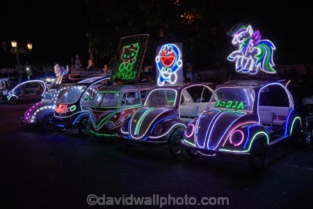 Yogyakarta;Java;Indonesia;Asia;South-East-Asia;Southeast-Asia;Jogja;Jogjakarta;Alun-Alun-Kidul;Alkid;Kidul-Plaza;Alun-Alun-Selatan;square;Colourfully-lit-pedal-cars;Alun-Alun-Kidul-night-market;night-market;night-markets;pedal-car;pedal-cars;pedal_car;pedal_cars;Illuminated-pedal-cars;lights;colourful;Volkswagen-Beetle;Volkswagen;Beetle;VW;VW-Beetle;Volkswagen-Beetles;Volkswagens;Beetles;VWs;VW-Beetles;VW-Combi;Combi;Combi-Van