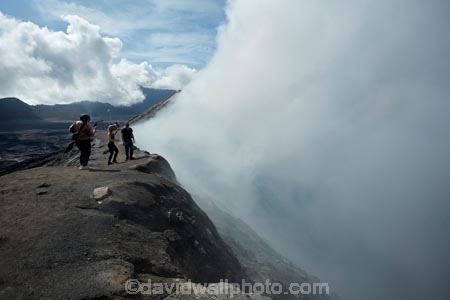 Java;Indonesia;Asia;South-East-Asia;Southeast-Asia;Mt-Bromo;Gunung-Bromo;Bromo;Mount-Bromo;steam;steaming;smoke;smoking;tourist;tourists;tourism;people;cinder-cone;scoria-cone;crater;craters;volcanic-crater;volcanic-craters;crater-rim;danger;adventure;adventure-tourism;East-Java