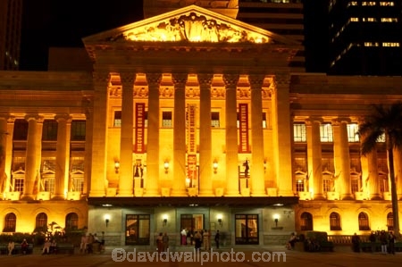 architecture;art-galleries;art-gallery;australasia;Australia;australian;Brisbane;building;buildings;c.b.d.;cbd;central-business-district;City-Hall;colonial;column;columns;facade;facades;floodlighting;floodlit;historic;historical;illuminate;illuminated;Italian-renaissance;King-George-Square;museum;museums;night;night-time;Queensland;town-hall;town-halls