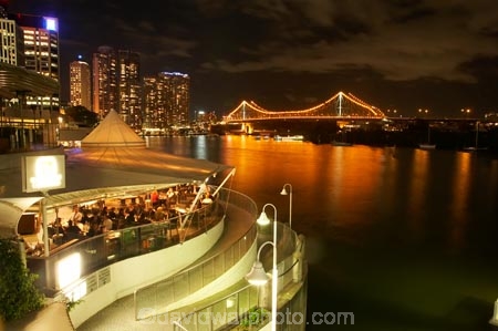 Australasia;Australia;Australian;Brisbane;Brisbane-River;Brisbane-Waterfront;cafe;cafes;cuisine;dark;dine;diners;dining;eat;eating;evening;food;light;lights;night;night-time;night_time;Petrie-Bight;Qld;Queensland;restaurant;restaurants;river;rivers;riverside;Riverside-Promenade;Story-Bridge;waterfront