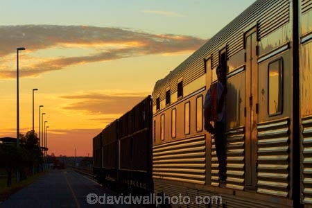 Australasia;Australia;dusk;evening;Ghan;ghan-rail-line;ghan-railroad;ghan-railway;ghan-train;Katherine;Katherine-Railway-Station;Katherine-Train-Station;last-light;N.T.;nightfall;Northern-Territory;NT;orange;passenger-train;passenger-trains;platform;platforms;rail;rail-station;rail-stations;railroad;railroads;rails;railway;railway-station;railway-stations;railways;sky;sunset;sunsets;The-Ghan;Top-End;track;tracks;train;train-station;train-stations;trains;transport;transportation;twilight