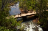 Adelaide-River;Australasia;Australia;bridge;bridges;N.T.;Northern-Territory;NT;Old-low-level-road-bridge;people;person;road-bridge;road-bridges;Top-End;traffic-bridge;traffic-bridges