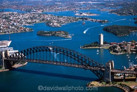 Sydney;Opera;House;Harbour;harbor;harbors;harbours;aerials;Bridge;bridges;Australia;aerial;architecture;boat;boats;ferry;ferries;wake