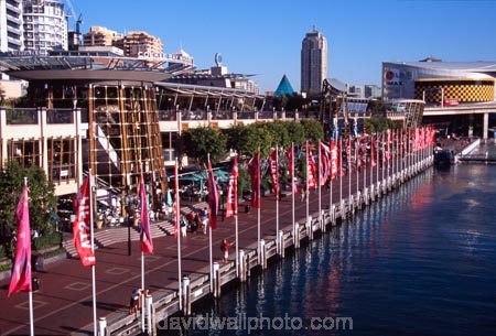 Cockle;Bay;Wharf;Darling;Harbour;Sydney;Australia;harbor;harbors;harbours;waterfront;flag;flags;restaurants;restaurant;cafe;cafes;tourism;tourists;tourist