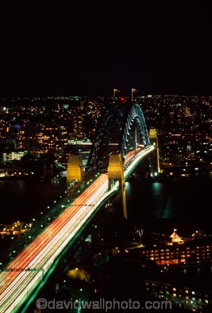 Sydney;Harbour;harbours;harbor;harbors;Bridge;Night;Shangri_La;Hotel;Sydney;Australia;traffic;tail-lights;bridges;light;lights;north-sydney