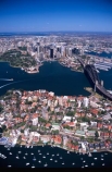 Sydney;Opera;House;Sydney;Harbour;harbor;harbors;harbours;Bridge;bridges;Australia;aerial;architecture;boat;boats;ferry;ferries;wake;aerials;kirribilli