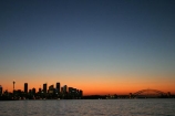 sydney;australia;bridge;bridges;harbor;harbour;harbours;harbors;twilight;sunset;ferry;ferries;city;cities;CBD;tower;skyscrapers;skyscraper;dusk;sunset;orange;blue;skyline;silhouette