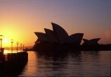 sydney;australia;harbor;harbors;harbours;harbours;sunrise;dawn;silhouette;icon;icons;landmark;landmarks;symbol;orange;opera-house;opera;house;water;lamps;lamp;light;lights