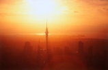 harbor;harbors;harbours;line;offices;silhouette;sky;skyline;sun;tower
