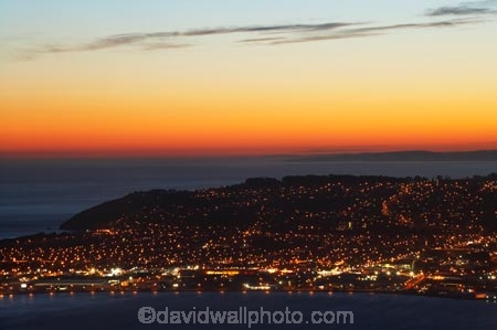 city-light;city-lights;coast;coastal;coastline;coastlines;coasts;Dunedin;Dunedin-City;dusk;evening;harbor;harbors;harbour;harbours;light;lights;N.Z.;New-Zealand;night;night-time;nightfall;NZ;ocean;oceans;orange;Otago;Otago-Harbour;Pacific-Ocean;S.I.;sea;shore;shoreline;shorelines;shores;SI;sky;South-Is.;South-Island;sunset;sunsets;twilight;view-from-Signal-Hill-Lookout
