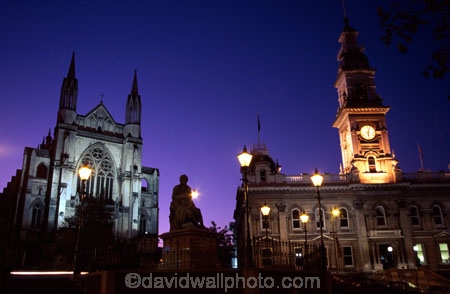 historic;historical;city;cities;architecture;spires;church;spire;night;floodlit;floodlights;floodlight;flood-light;clock-tower;Otago;night-nighttime;dusk;lit