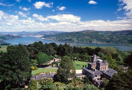 aerial;aerials;dunedin;castle;larnach;larnachs;larnachs;harbour;channel;grounds;landscape;reflection;historic;historical;otago-peninsula;architecture;castles;sea;ocean;pacific