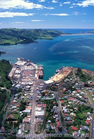 Port-Chalmers;Otago-Harbour;Dunedin;aerial;aerials;harbours;harbor;harbors;port-otago;freight;shipping