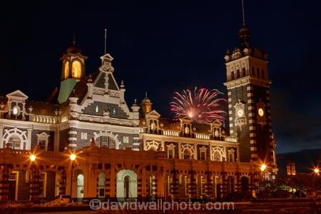 1906;architectural;architecture;building;buildings;dark;Dunedin;Dunedin-Railway-Station;dusk;evening;firework;fireworks;fireworks-display;fireworks-displays;Flemish-Renaissance-style;flood-light;flood-lights;flood-lit;floodlit;George-A-Troup;Gingerbread-George;heritage;historic;historic-building;historic-buildings;Historic-Railway-Station;historical;historical-building;historical-buildings;history;light;lighting;lights;N.Z.;New-Zealand;night;night-time;night_time;nightfall;nighttime;NZ;old;Otago;rail;rail-station;rail-stations;railroad;railroads;rails;railway;railway-station;railway-stations;railways;S.I.;SI;skyrocket;skyrockets;South-Is;South-Is.;South-Island;Sth-Is;tail-lights;tradition;traditional;train-station;train-stations;transport;transportation;twilight
