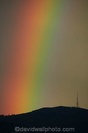 communication-tower;communication-towers;Dunedin;Mount-Cargil;Mount-Cargill;Mt-Cargil;Mt-Cargill;N.Z.;New-Zealand;NZ;Otago;rainbow;rainbows;South-Is;South-Island;tower;towers