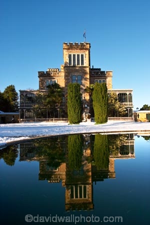 architecture;building;buildings;castle;castles;cold;Dunedin;fountain;fountains;freezing;grand;historic;historical;history;Larnach-Castle;larnachs-castle;larnachs-castle;manor;New-Zealand;old;otago-peninslar;Otago-Peninsula;pond;ponds;reflection;reflections;season;seasonal;seasons;snow;snowy;South-Island;white;winter