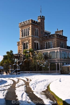 architecture;building;buildings;car-tracks;castle;castles;cold;driveway;Dunedin;fountain;fountains;freezing;grand;historic;historical;history;Larnach-Castle;larnachs-castle;larnachs-castle;manor;New-Zealand;old;otago-peninslar;Otago-Peninsula;season;seasonal;seasons;snow;snow-tracks;snowy;South-Island;tracks;white;winter
