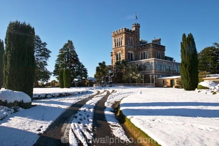 architecture;building;buildings;car-tracks;castle;castles;cold;driveway;Dunedin;fountain;fountains;freezing;grand;historic;historical;history;Larnach-Castle;larnachs-castle;larnachs-castle;manor;New-Zealand;old;otago-peninslar;Otago-Peninsula;season;seasonal;seasons;snow;snow-tracks;snowy;South-Island;tracks;white;winter