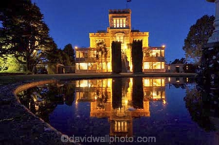 architecture;building;buildings;castle;castles;Dunedin;dusk;estate;flood-light;floodlight;floodlights;floodlit;heritage;historic;historical;history;home;Larnach-Castle;larnachs-castle;manor;manor-house;manor-houses;mansion;mansions;New-Zealand;night;old;Otago-Peninsula;pond;reflection;reflections;South-Island;stately;stately-home;stately-homes;twilight