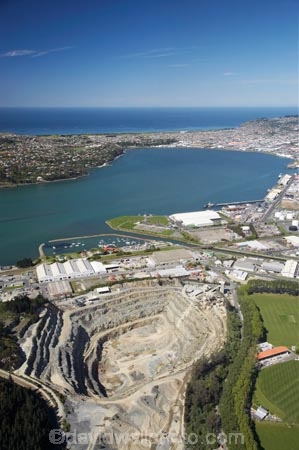 aerial;aerial-photo;aerial-photograph;aerial-photographs;aerial-photography;aerial-photos;aerial-view;aerial-views;aerials;Awatea-St-Stadium-Site;Awatea-Street-Stadium-Site;coast;coastal;coastline;coastlines;coasts;Dunedin;excavation;gravel-pit;gravel-pits;harbor;harbors;harbour;harbours;hole-in-the-ground;industrial;industry;Logan-Park;mine;mining;N.Z.;New-Zealand;NZ;ocean;oceans;Otago;Otago-Harbor;Otago-Harbour;Pacific-Ocean;quarries;quarry;S.I.;sea;seas;shore;shoreline;shorelines;shores;SI;South-Is.;South-Island;stone-pit;water