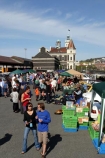 Dunedin;Otago;farmer;farmers;market;Railway-Station;people;crowd;crowded;gathering;stall;stalls;colour;food;produce