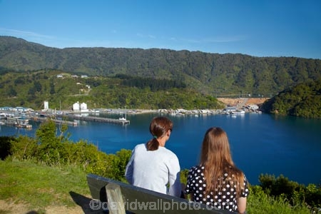 Cook-Strait-Ferry-terminal;Cook-Strait-Ferry-terminals;dock;docks;female;females;Ferry-terminal;Ferry-terminals;girl;girls;jetties;jetty;lookout;lookouts;Marlborough;Marlborough-Sounds;N.Z.;New-Zealand;NZ;people;person;Picton;Picton-Harbor;Picton-Harbour;pier;piers;quay;quays;Queen-Charlotte-Sound;S.I.;SI;South-Is;South-Island;Sth-Is;tourist;tourists;view;viewpoint;viewpoints;views;vista;vistas;waterside;wharf;wharfes;wharves;woman;women