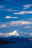 snow;southern-alps;main-divide;peak;highest;ice;rock;glacier;glaciers;clouds;lenticular;sky;lake-pukaki;lakes