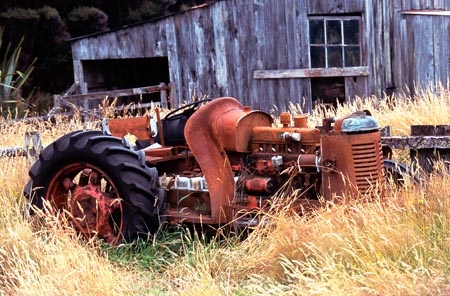 tractor;farm-machinery;relic;tractors;neglect;neglected;abandoned;forgotten;forsaken;overgrown;shed;ruin;rust;rusted